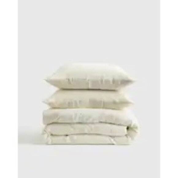 Quince European 100% Linen Duvet Cover 3PC Set Color Ivory Full/Queen - - Picture 5 of 6